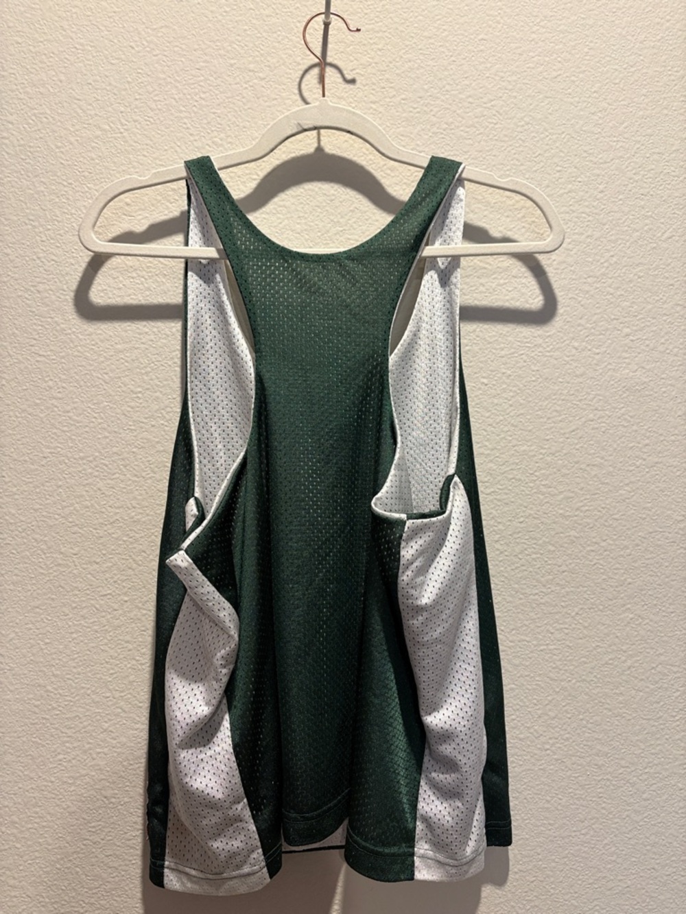 Original League Notre Dame Green and white Mesh Muscle Tee - Picture 4 of 5